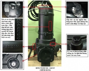MÁY BƠM CHÌM NƯỚC THẢI TSURUMI 50B2.4