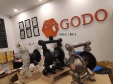 MÁY BƠM MÀNG KHÍ NÉN GODO QBY3-10/15 NHÔM HỢP KIM / MÀNG PTFE